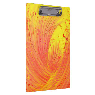 Abstract orange Enchanted Garden Clipboard