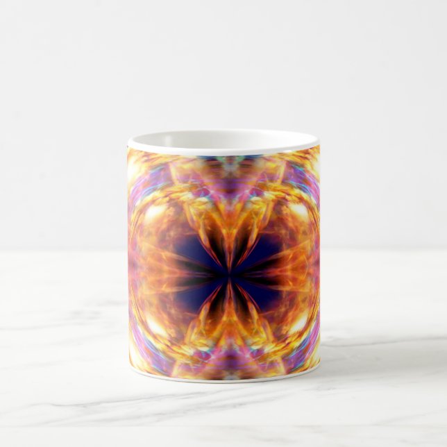 Abstract Orange Fire Pattern Coffee Mug (Center)