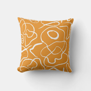 Abstract Orange Flow Cushion
