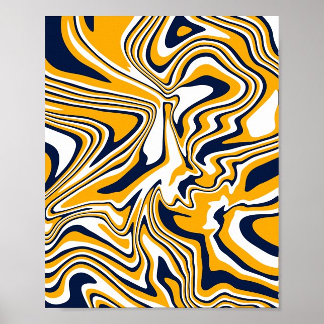 Abstract Orange Flow Poster (Front)