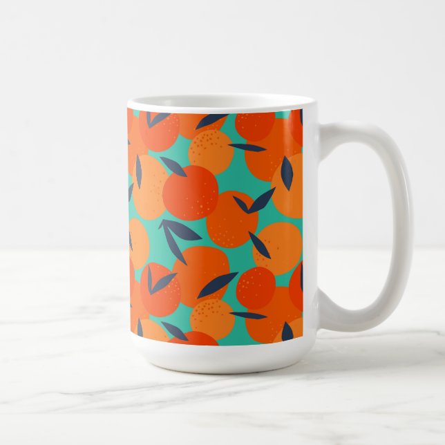Abstract Orange Fruit Pattern Coffee Mug (Right)
