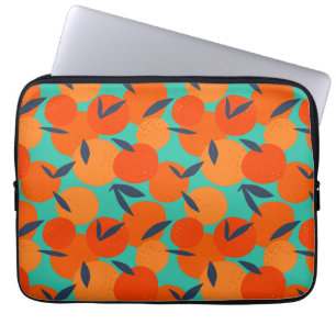 Abstract Orange Fruit Pattern Laptop Sleeve