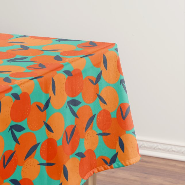 Abstract Orange Fruit Pattern Tablecloth (In Situ)