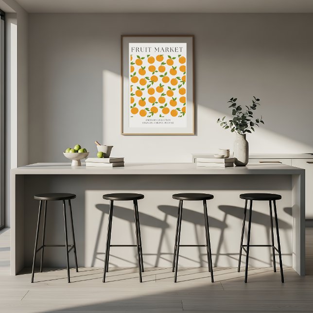 Abstract Orange Market Kitchen Print (Creator Uploaded)