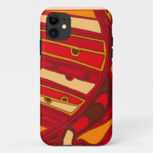 Abstract Orange Panels iPhone 11 Case