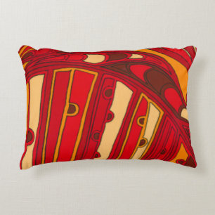 Abstract Orange Panels Decorative Cushion