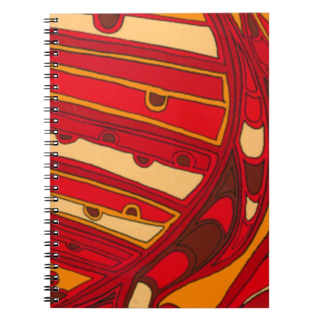 Abstract Orange Panels Notebook (Front)