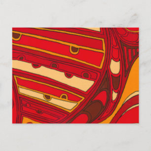 Abstract Orange Panels Postcard