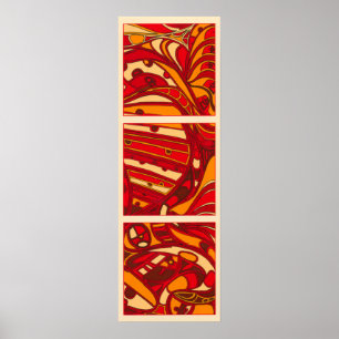 Abstract Orange Panels Poster