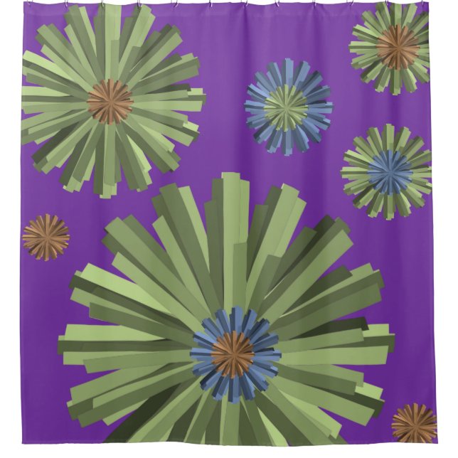 abstract orange purple circlesbshowercurtain shower curtain (Front)