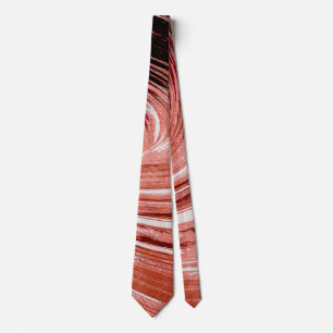 Abstract Orange Shapes Tie