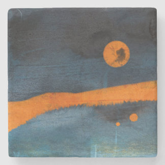 Abstract Orange Sun Stone Coaster