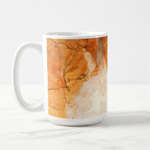 Abstract Orange Teal Watercolor Art Mug