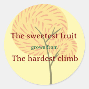 Abstract Orange Tree Classic Round Sticker