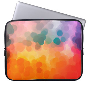 Abstract orange watercolor background. Illustratio Laptop Sleeve