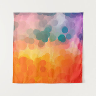 Abstract orange watercolor background. Illustratio Tapestry