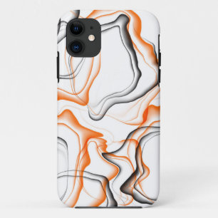 Abstract Orange Waves iPhone 11 Case