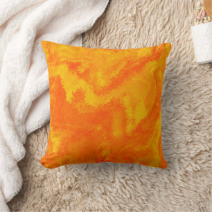Abstract Orange Yellow Diffusion Cushion