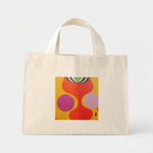 Abstract Orange & Yellow Fashionista Tiny Tote