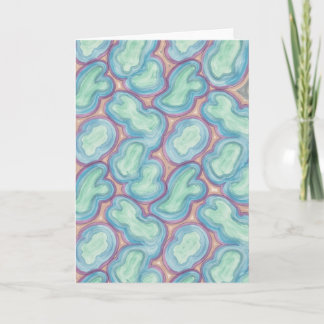 Abstract Organic Fluid Pattern Blank Card