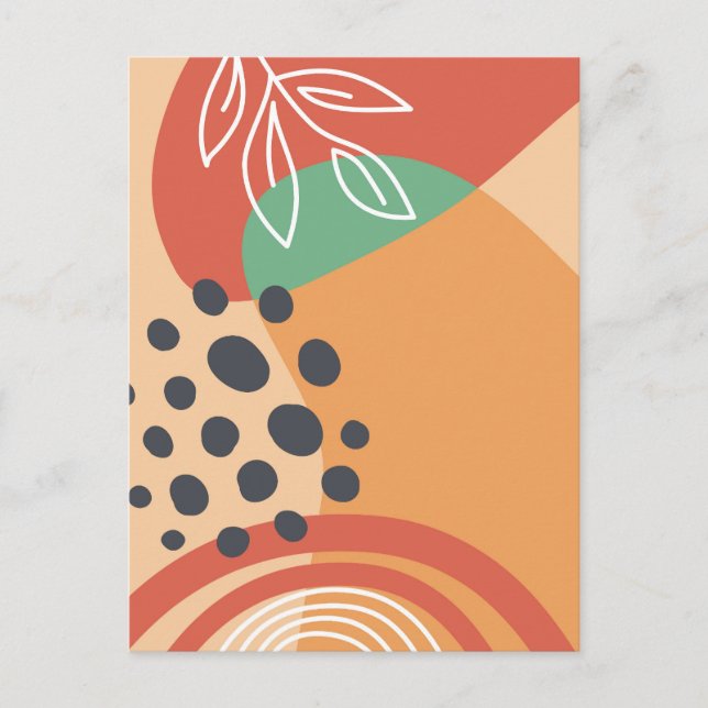 Abstract organic modern art postcard (Front)