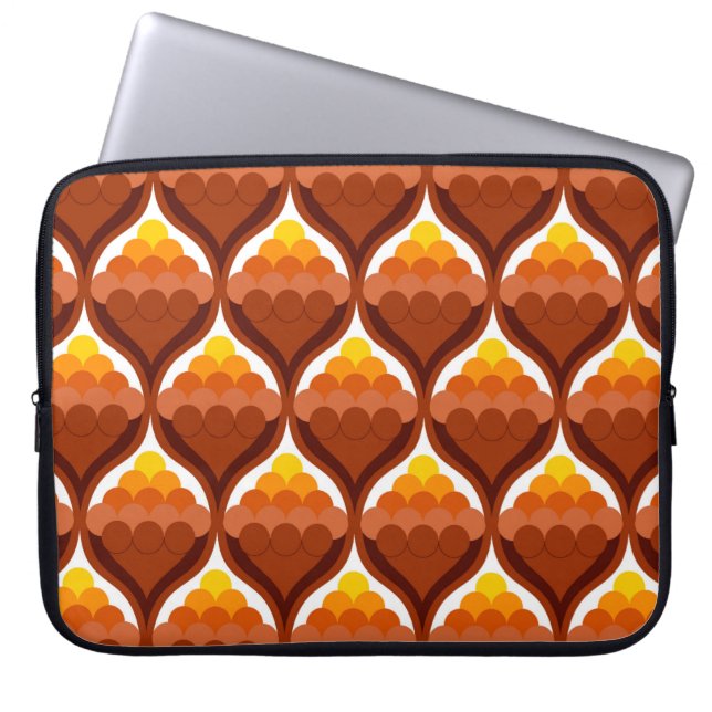 abstract organic shapes decorative victory pattern laptop sleeve (Front)