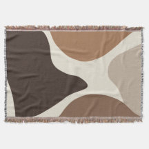 Abstract Organic Shapes Neutral Brown