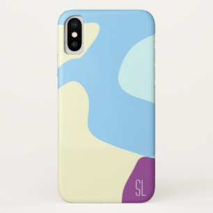 Abstract Organic Shapes Personalised iPhone X Case