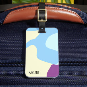 Abstract Organic Shapes Personalised Luggage Tag