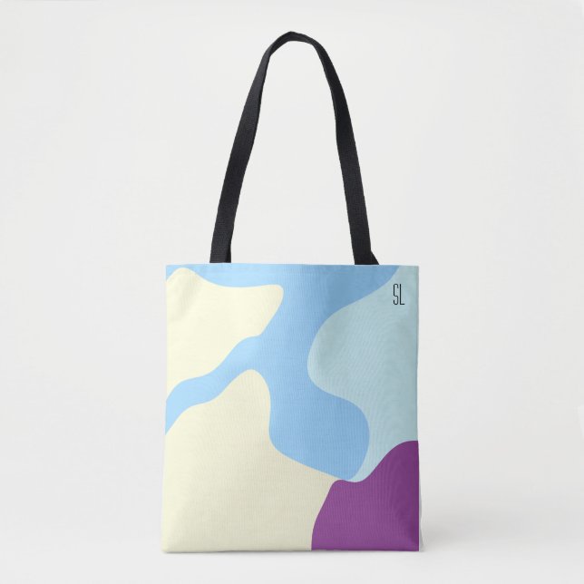 Abstract Organic Shapes Personalised Tote Bag (Front)