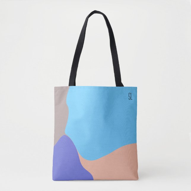 Abstract Organic Shapes Personalised Tote Bag (Front)