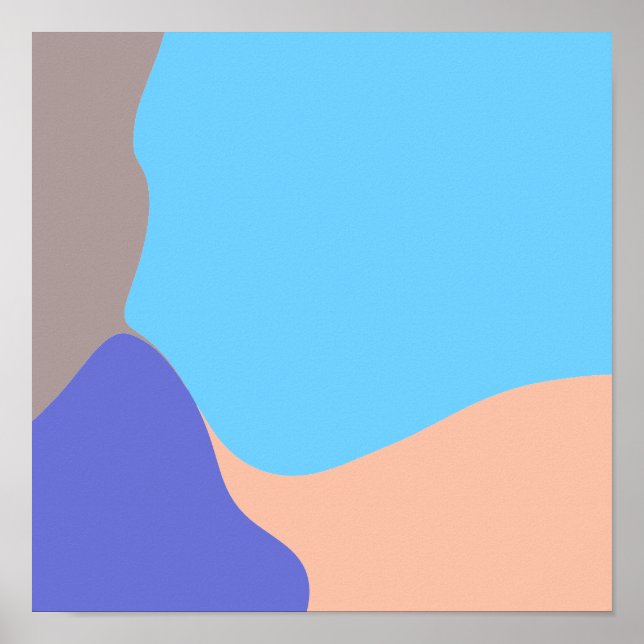 Abstract Organic Shapes Poster (Front)