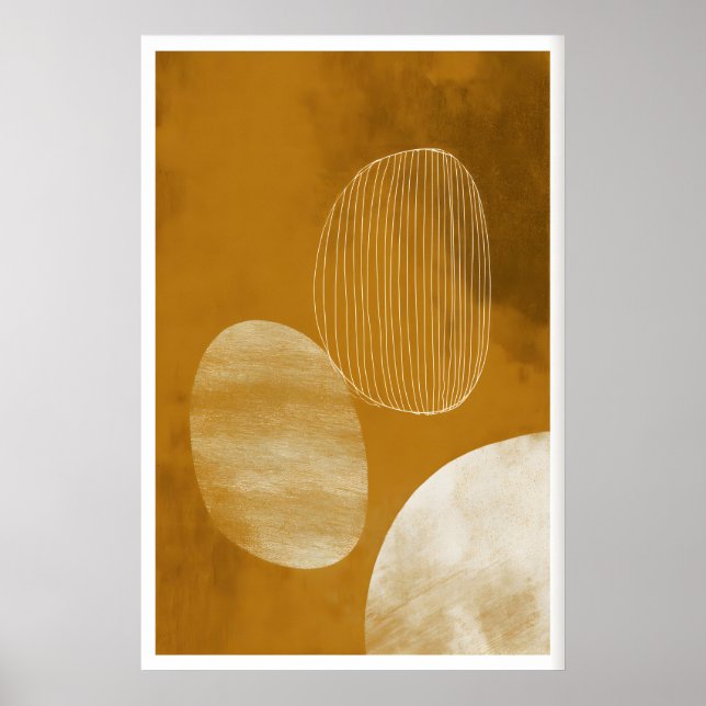 Abstract Organic Shapes Poster - Minimalist Line (Front)