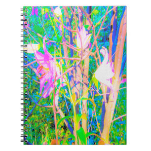 Abstract Oriental Lilies in My Rubio Garden Notebook
