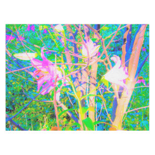 Abstract Oriental Lilies in My Rubio Garden Tablecloth