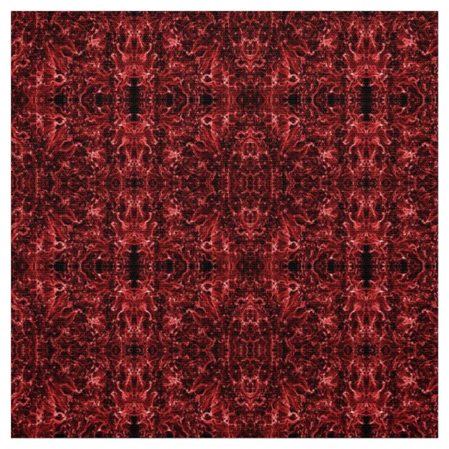 Abstract oriental red pattern, fabric (Swatch)