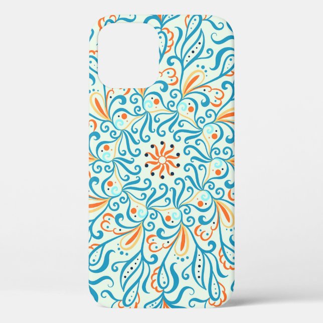 Abstract Ornament Ceramic Tile Pattern Case-Mate iPhone Case (Back)