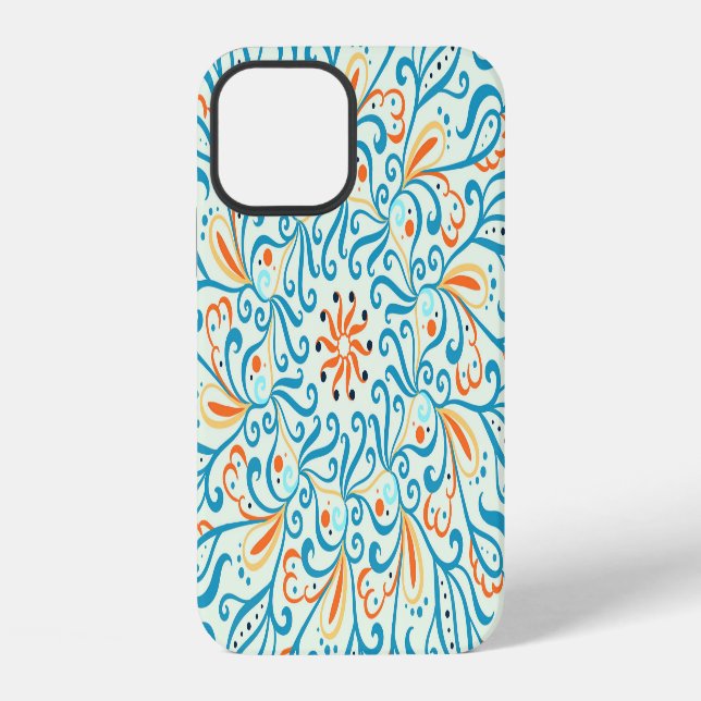 Abstract Ornament Ceramic Tile Pattern iPhone Case (Back)