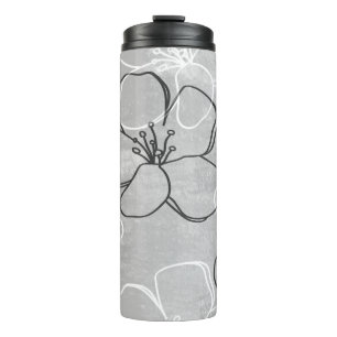 Abstract ornament of blooming apple tree.Seamless  Thermal Tumbler