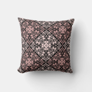 Abstract ornamental decorative decor brown beige b cushion