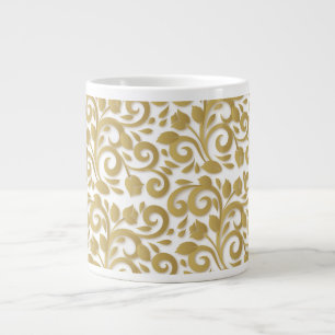 Abstract Ornamental Flowered Jumbo Mug