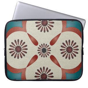 abstract ornamental illustration pattern backgroun laptop sleeve