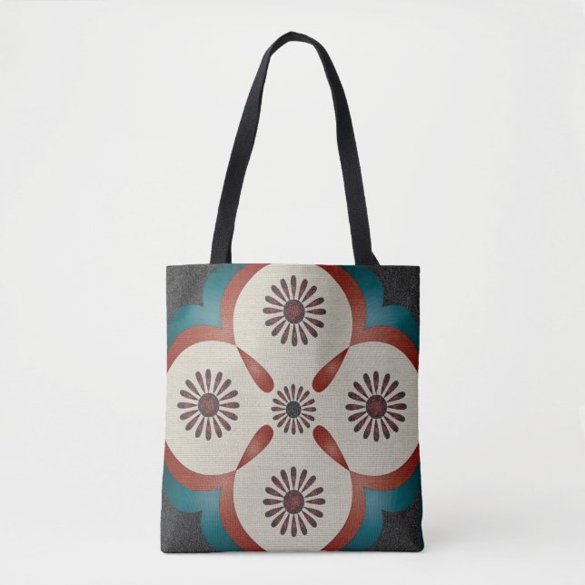 abstract ornamental illustration pattern backgroun tote bag (Front)