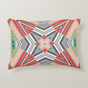 Abstract ornamental lined striped sealmess pattern decorative cushion