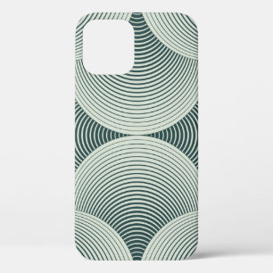 Abstract ornate geometric petals grid background. iPhone 12 case