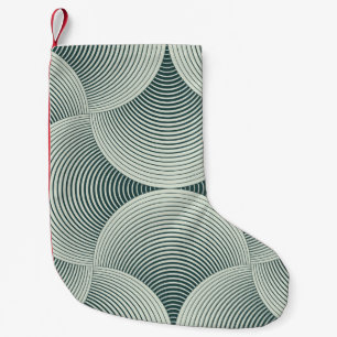 Abstract ornate geometric petals grid background. small christmas stocking