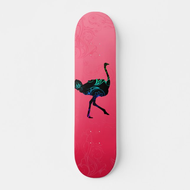 Abstract Ostrich Skateboard (Front)