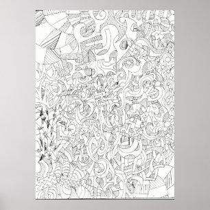 Abstract Outlines Poster