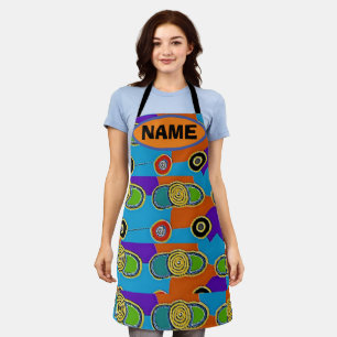 Abstract Oval Shapes, add text, Apron