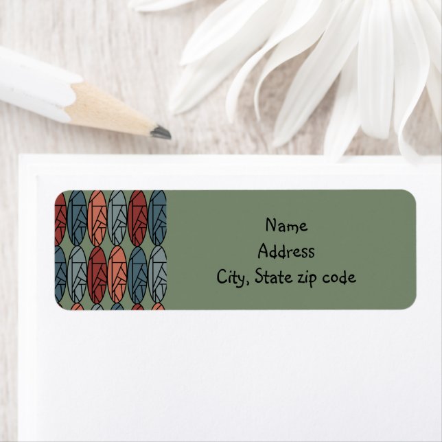 Abstract Ovals  Return Address Label (Insitu)